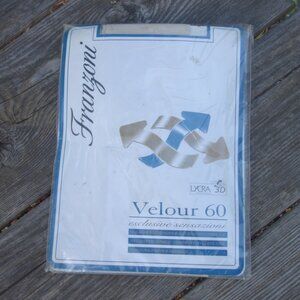 Franzoni Lycra 3D Velour 60 Den Size 1 Panna CreamColor Made in Italy Panty Hose
